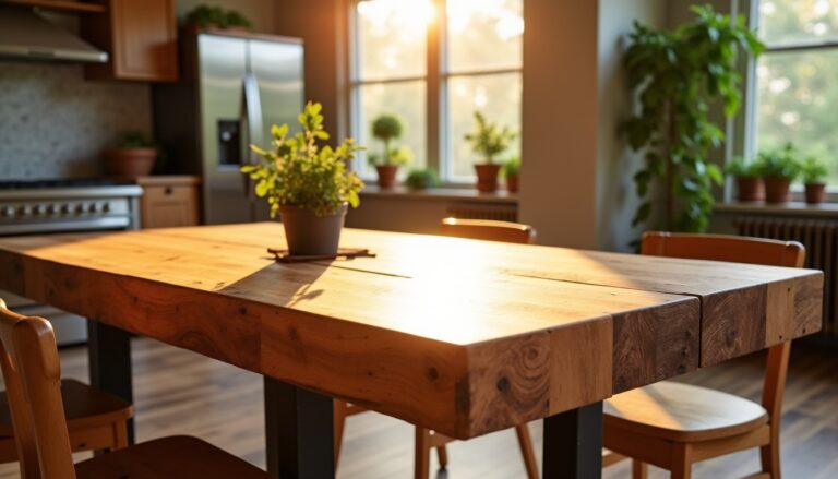 Assembler deux plans de travail pour créer une table : l'astuce écologique qui respecte la planète