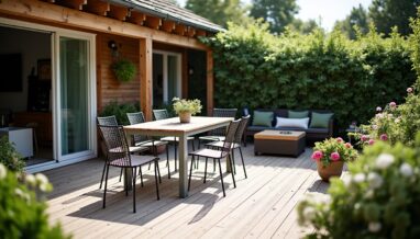 Est-il vraiment possible d'associer du mobilier métal avec une terrasse en bois ou en pierre ?